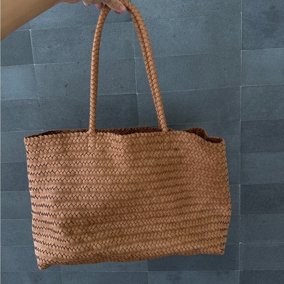 Madewell Tan Woven Leather Tote Bag - Picture 6 of 6